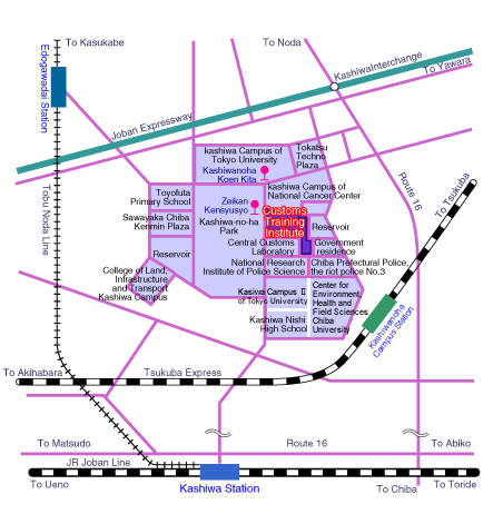Map:Direction from the nearest stations