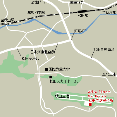 Map of Akita Airport Sub-Branch Customs