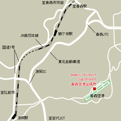 Map of Aomori Airport Sub-Branch Customs