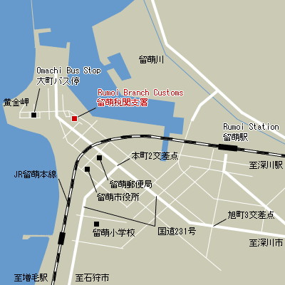Map of Rumoi Branch Customs