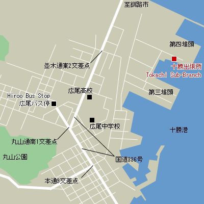 Map of Tokachi Sub-Branch Customs
