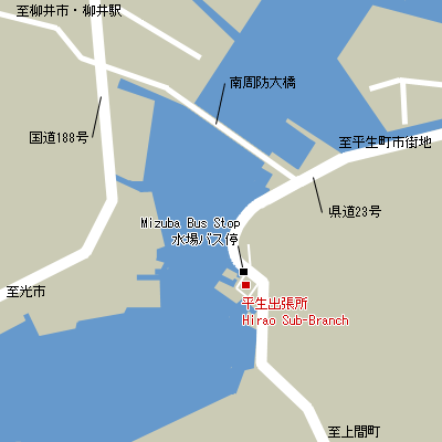 Map of Hirao Sub-Branch Customs
