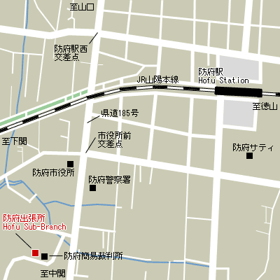 Map of Hofu Sub-Branch Customs