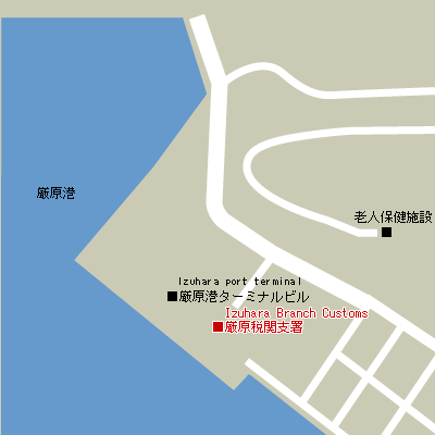 Map of Izuhara Branch Customs