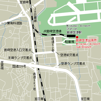 Map of Miyazaki Airport Sub-Branch Customs