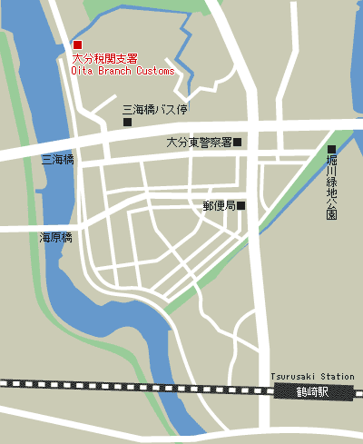 Map of Oita Branch Customs