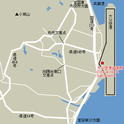 Map of Oita Airport Sub-Branch Customs