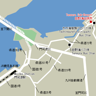 Map of Tanoura Sub-Branch Customs