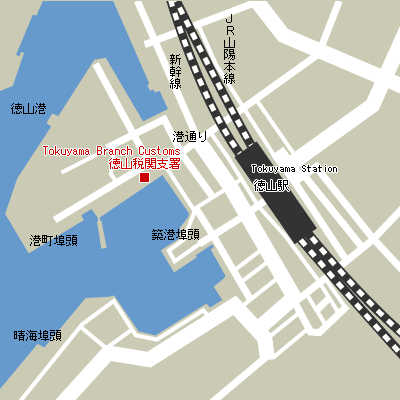 Map of Tokuyama Branch Customs