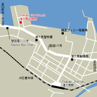 Map of Tsukumi Sub-Branch Customs