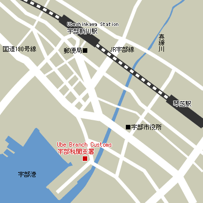 Map of Ube Branch Customs