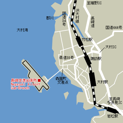 Map of Nagasaki Airport Sub-Branch Customs