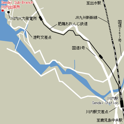 Map of Sendai Sub-Branch Customs