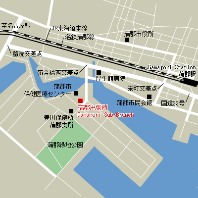 Map of Gamagori Sub-Branch Customs