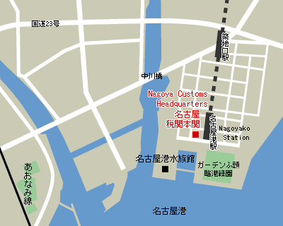 Map of Nagoya Customs Headquarters