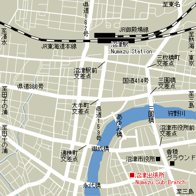Map of Numazu Sub-Branch Customs