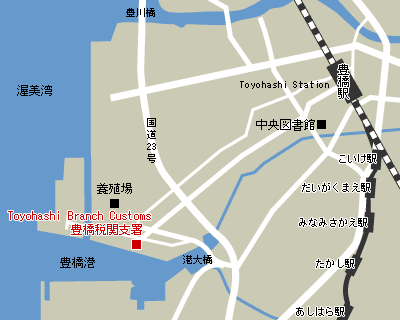Map of Toyohashi Branch Customs