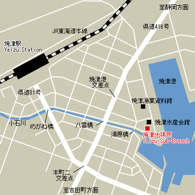 Map of Yaizu Sub-Branch Customs