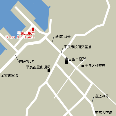 Map of Hirara Sub-Branch Customs