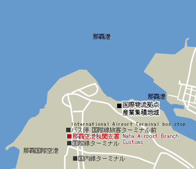 Map of Naha Airport Branch Customs