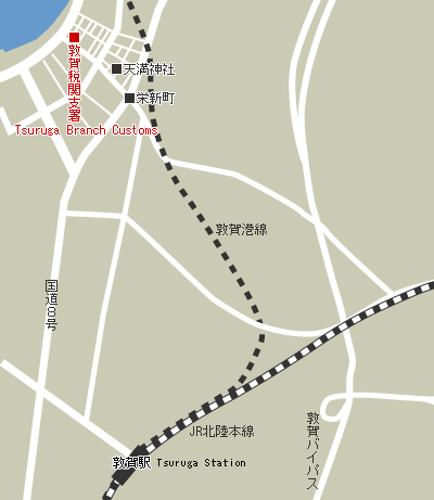 Map of Tsuruga Branch Customs