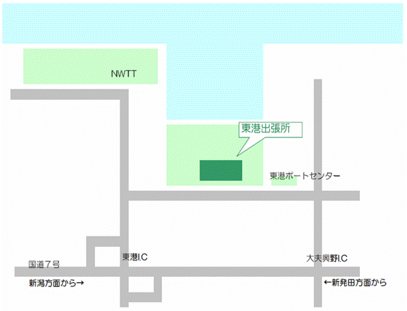 Map of Higashi-ko Sub-Branch Customs