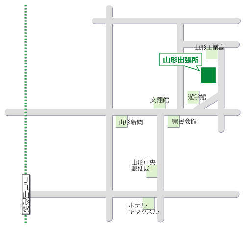 Map of Yamagata Sub-Branch Customs