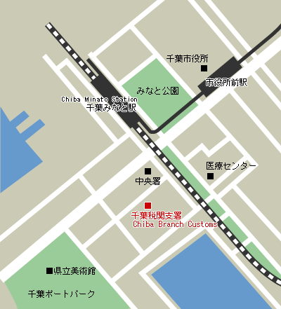 Map of Chiba Branch Customs