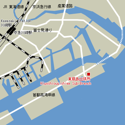 Map of Higashiougishima Sub-branch Customs
