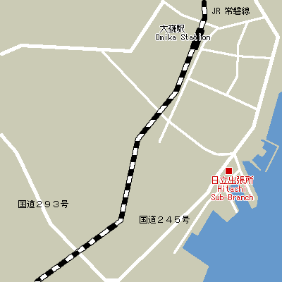 Map of Hitachi Sub-branch Customs