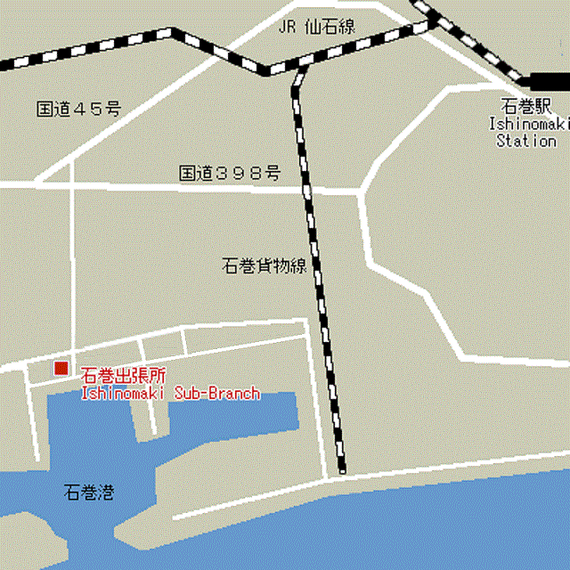 Map of Ishinomaki Sub-branch Customs