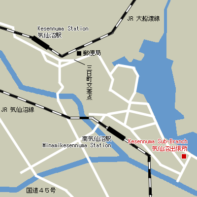 Map of Kesennuma Sub-branch Customs