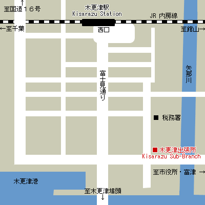 Map of Kisarazu Sub-branch Customs