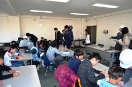 名古屋市立西築地小学校生徒による津波避難訓練を受入れ