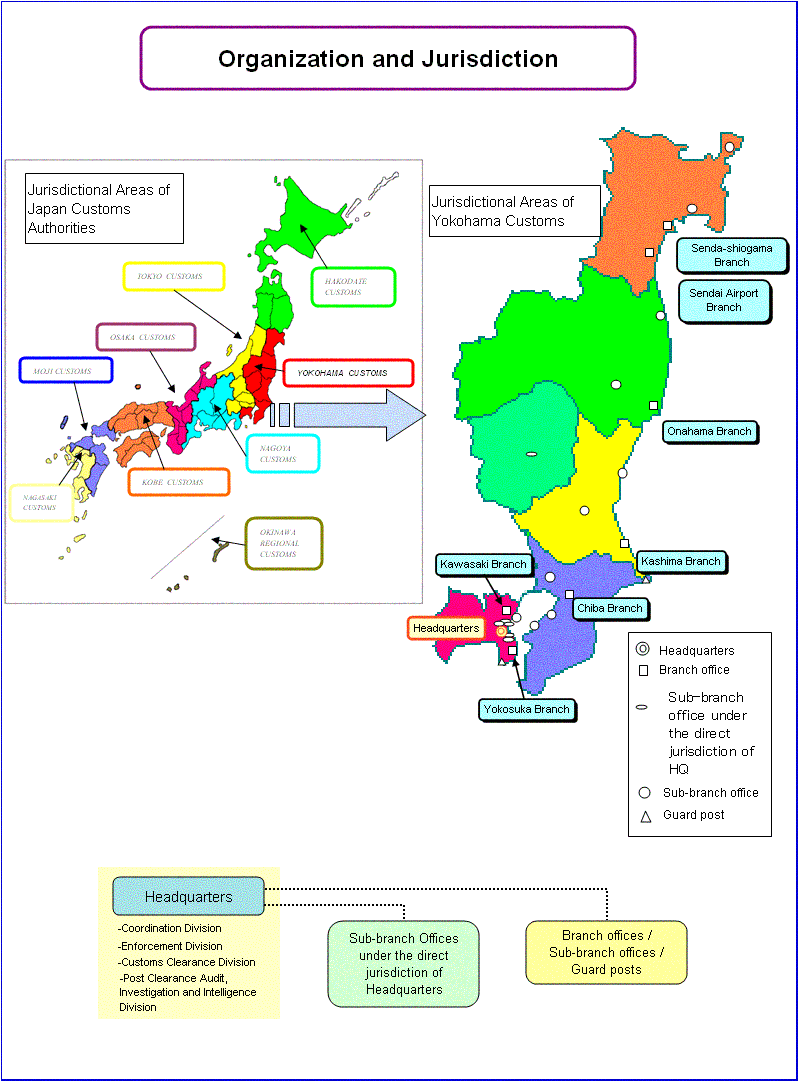 map for yokohama customs