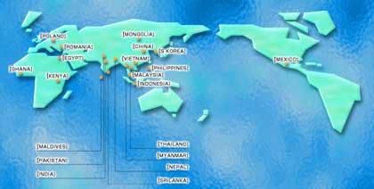 Picture:Countries in the world that have cooperative relation to the CCL