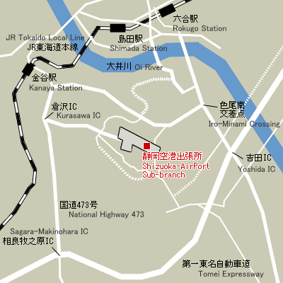 Map of Shizuoka-Airport Sub-Branch Customs