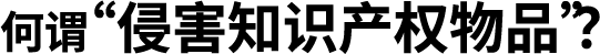 何谓“侵害知识产权物品”？