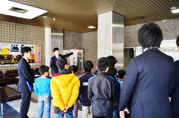 名古屋市立西築地小学校生徒による津波避難訓練を受入れ