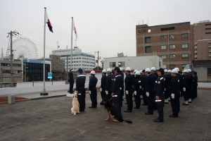 年末特別警戒出陣式の様子
