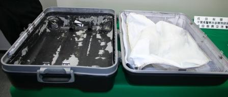 覚せい剤が隠されていたスーツケース