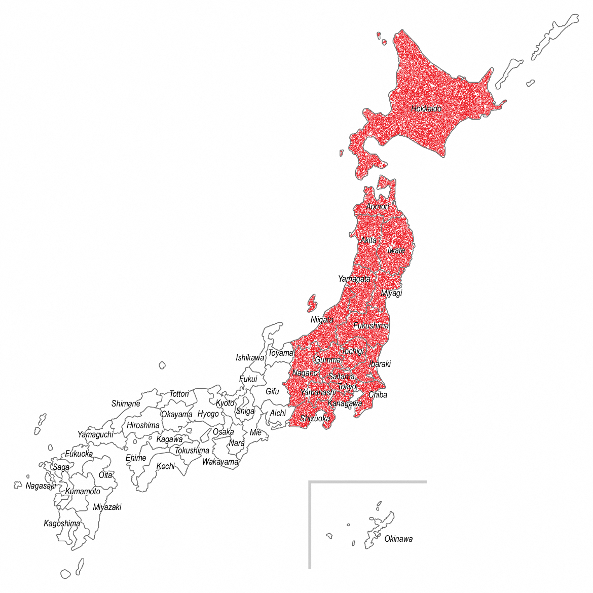 Jurisdiction of Tokyo Overseas Mail Sub-Branch Customs
