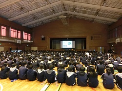 平塚市立浜岳中学校にて薬物案用防止教室開催その１
