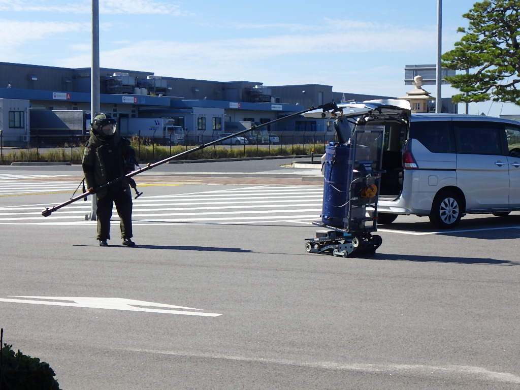 機器を使用する様子