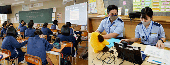 うんな中学校での講義の様子