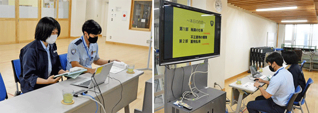 石嶺小学校での講義の様子