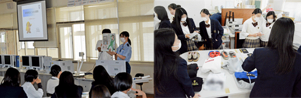 南部商業高等学校での講義の様子