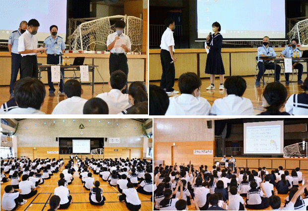 講義の様子 美里中学校での講義様子