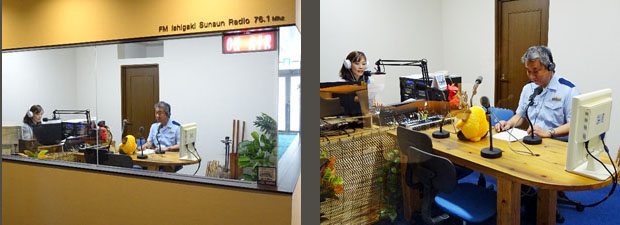 スタジオ内の様子、ラジオの生出演の様子 スタジオ内の様子、ラジオの生出演の様子