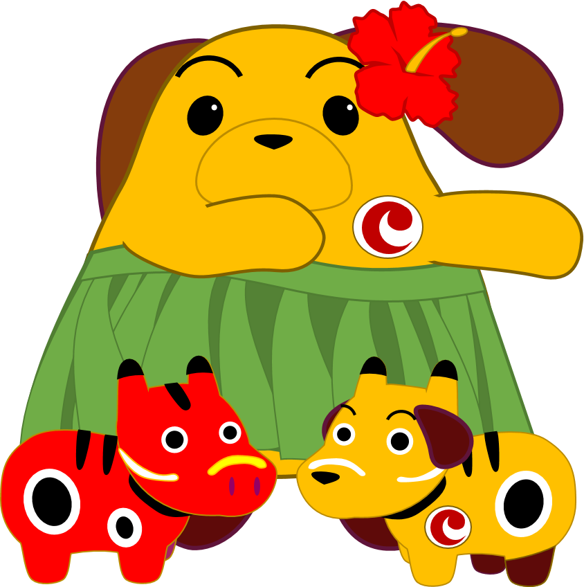 フラ・赤べこカスタム君(福島県のご当地カスタム君)